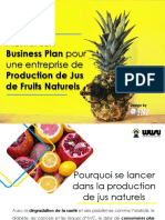Monter Son Une Entreprise De: Business Plan Pour Production de Jus de Fruits Naturels