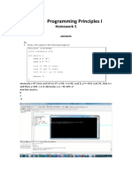 COMP-111 Programming Principles I: Homework 5