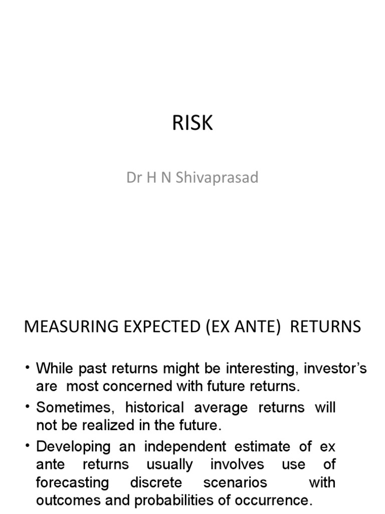 Estimating Expected Returns and Risk | PDF | Standard Deviation | Variance