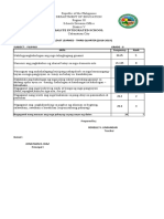 Balite Integrated School: Most/Least Learned - Third Quarter (2018-2019) Subject: Filipino Grade: 8