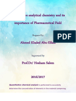 Quantitative Analytical Chemistry and Its Importance of Pharmaceutical Field1