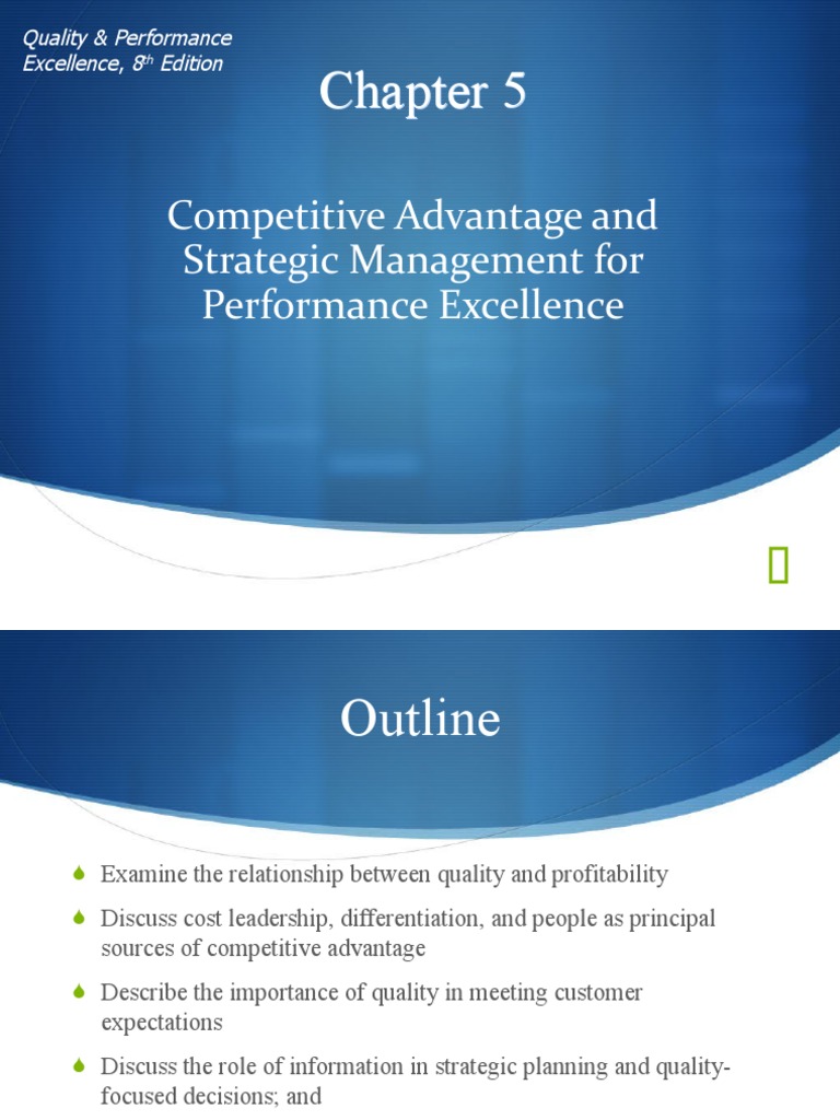 Quality and Performance Excellence 8E Chapter 5 | PDF | Competitive ...