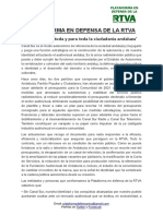 Manifiesto de La Plataforma en Defensa de La RTVA 