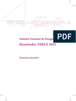 Resumen Ejecutivo TERCE PARAGUAY 2013 PDF