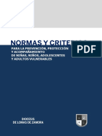 Normas y Criterios para La Prevención, Protección y Acompañamiento de Niños, Niñas, Adolescentes y Adultos Vulnerables