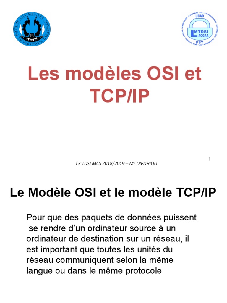 Comparaison des modèles OSI et TCP/IP | PDF | Suite des protocoles ...