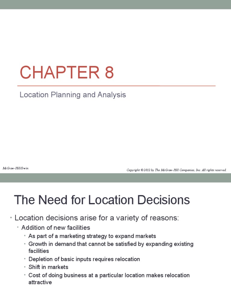 08 Location Planning and Analysis | PDF | Supply Chain | Labour Economics