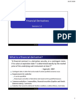 Financial Derivatives: Sessions 1-2