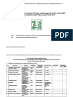 Laporan Kerja Tahunan Kepala Madrasah 2018.2019