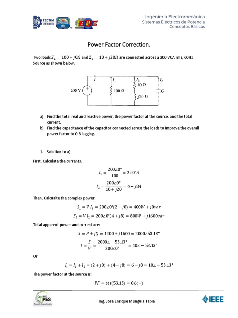 Power Factor Correction in Electrical Systems | PDF | Ac Power ...
