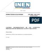 Preparación de medios de cultivo y reactivos para control microbiológico de alimentos