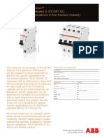 Miniature Circuit Breaker S 200 MT UC For DC and AC Applications in The Traction Industry