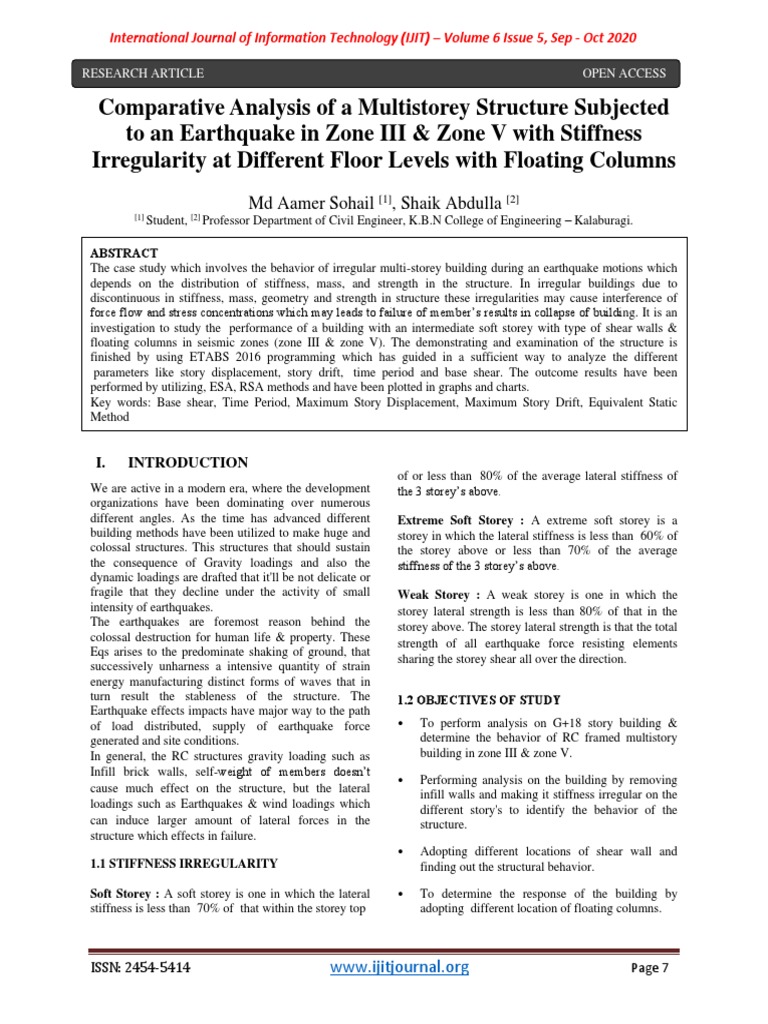 Seismic Analysis of Multi-Storey Buildings | PDF | Strength Of ...