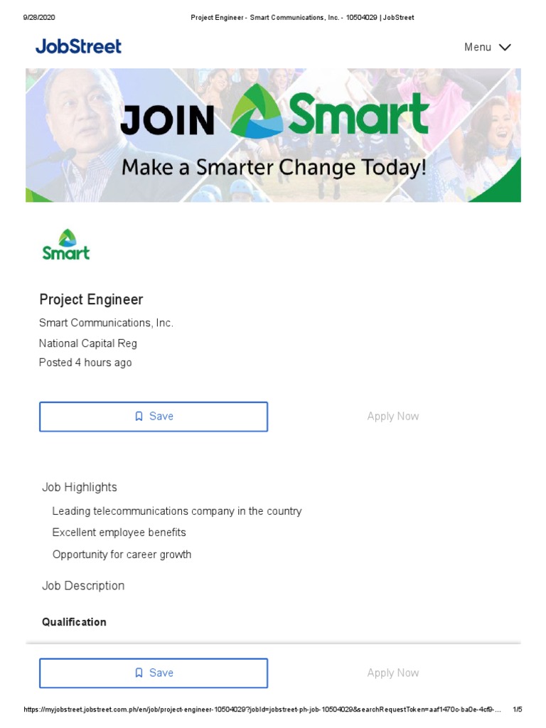 Project Engineer: Job Highlights | PDF | Engineer | Computer Network