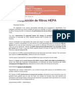 Hoja Informativa Filtros HEPA PDF