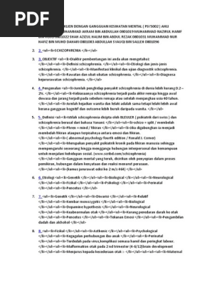Schizophrenia Pdf