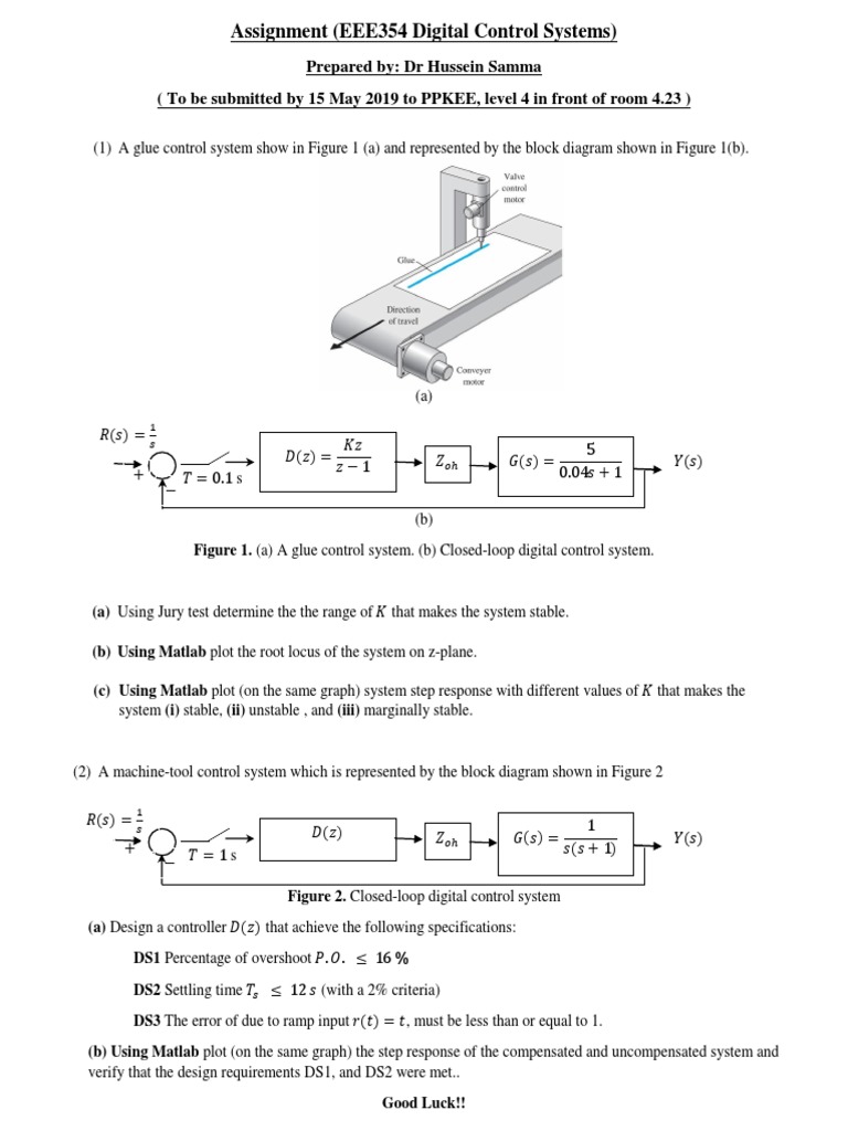Digital Control Systems Assignment Guide | PDF