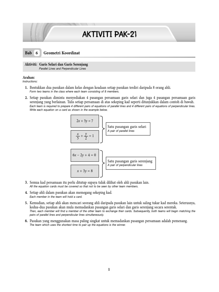 Aktiviti Pak 21 Matematik Tambahan Tingkatan 4 Pdf