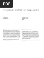 Download A investigao sobre os modelos de ensino dos jogos desportivos - Amandio Graa by Z Luis Gomes SN48809793 doc pdf