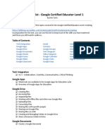 GCE Level 1 Checklist PDF