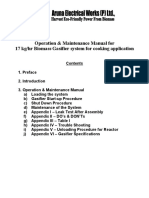 Operation & Maintenance Manual For 17 KG/HR Biomass Gasifier System For Cooking Application