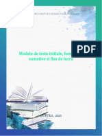 Revista Luna Iulie Modele de Teste Initiale Formative Sumative Si Fise de Lucru PDF
