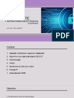 7 Instrucțiunea SELECT În MySQL Continuare