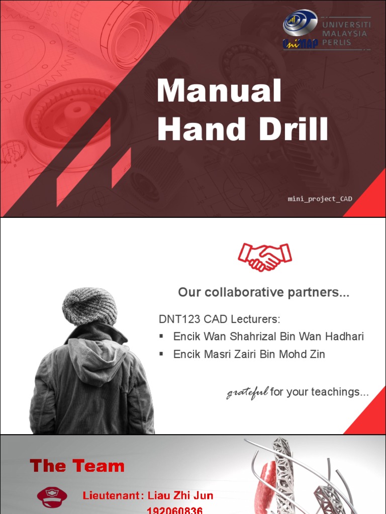 Manual Hand Drill Mini Project Cad Pdf Computer Aided Design