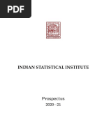 Indian Statistical Institute: Prospectus