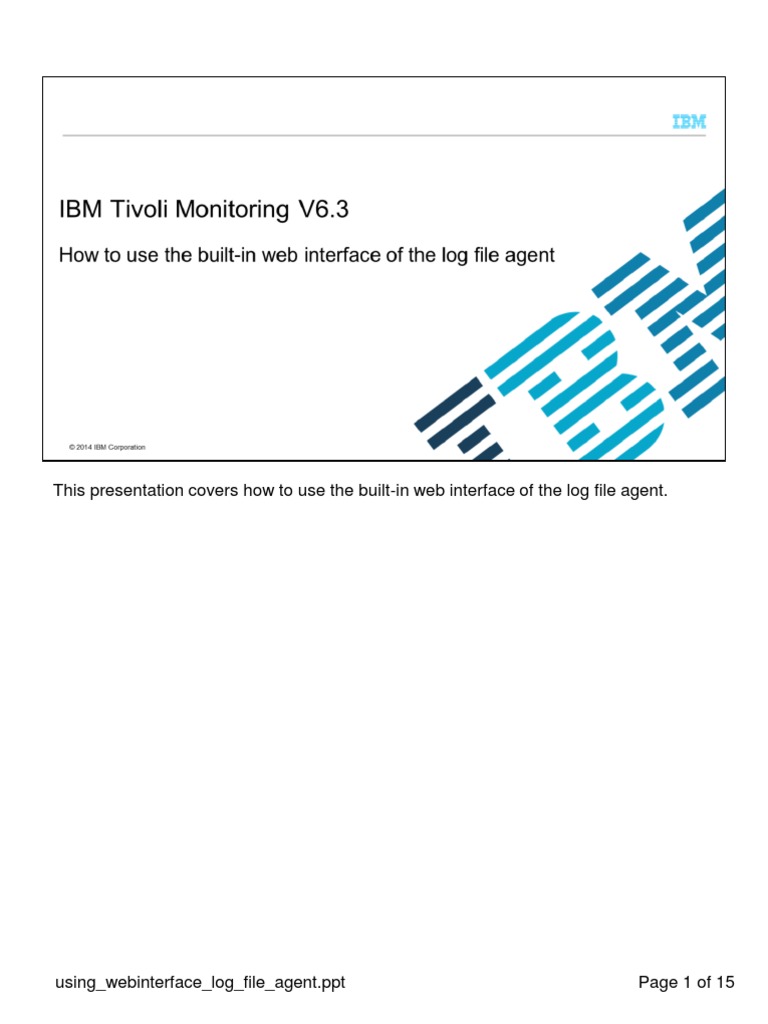 Using Webinterface Log File Agent Pdf Command Line Interface