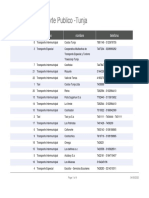 Listado de Transporte Publico - Tunja PDF