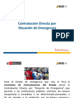 01 MATERIAL SEMINARIO Contratación Directa Por Situación de Emergencia PDF