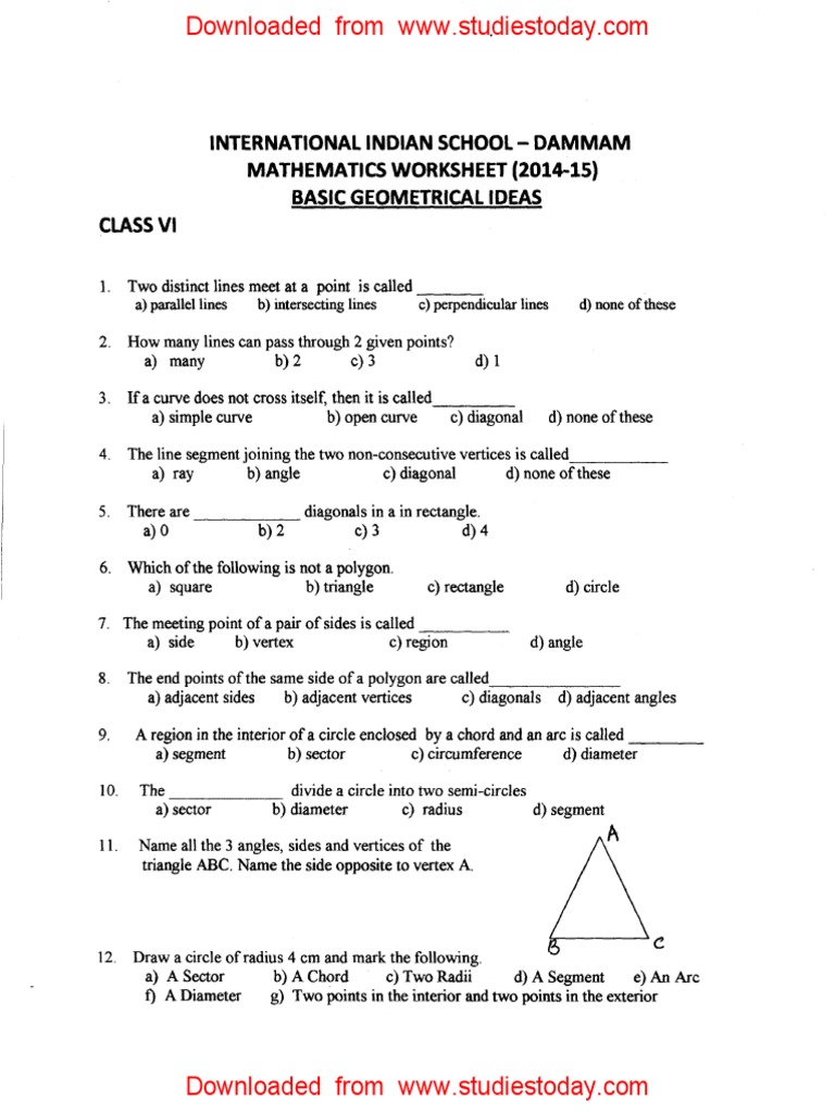 Basic Geometrical Concepts