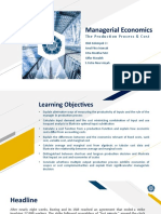 Managerial Economics: Production Process & Cost Analysis