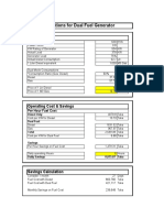 Calculation of Savings 630 KVA