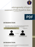 Clinical Heterogeneity of Type 1 Diabetes (T1D) Found in Asia