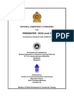 Presenter - NVQ Level 3: National Competency Standards