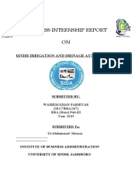 Business Internship Report ON: Sindh Irrigation and Drinage Authority