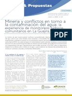 Minería y Conflictos en Torno a La Contaminación Del Agua La Experiencia de Monitoreos Hídricos Comunitarios en La Guajira, Colombia