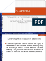 Formulating research problems and hypotheses