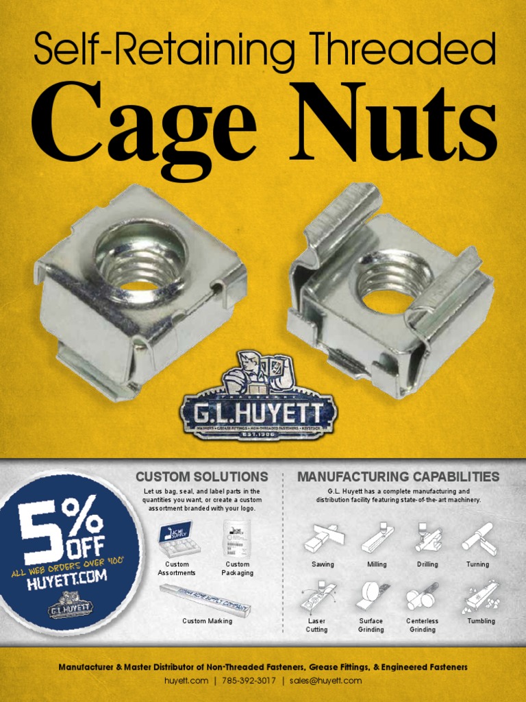 EFCN Cage Nuts Fact Sheet PDF Nut (Hardware) Screw
