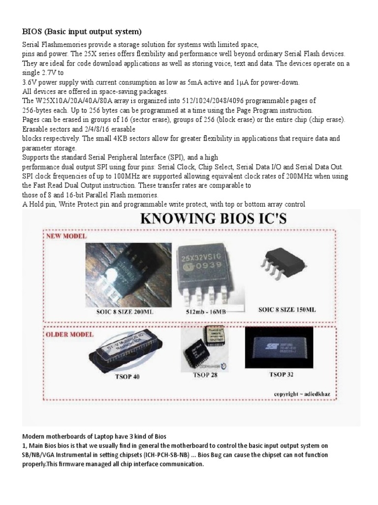 BIOS (Basic Input Output System) | PDF | Bios | Flash Memory