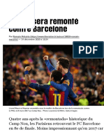 Le PSG sera remonté contre Barcelone - Libération