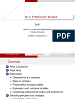 Lecture 1: Introduction To Data: Bo Li