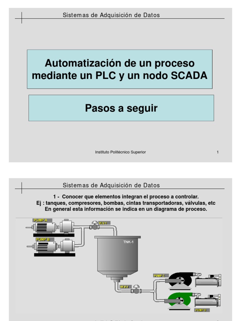 Scada y PLC - Pasos A Seguir Rev 1 | PDF | Scada | Controlador lógico ...