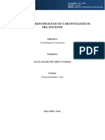 Ensayo de Los Princios Eticos y Deontologicos Del Docente. Lucia-Uriol-Guzman