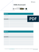 (Re - Work) OKRs (Objectives and Key Results) Scorecard PDF