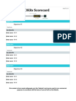 (Re - Work) OKRs (Objectives and Key Results) Scorecard PDF