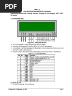 Unit - 5 8051 Interfacing Andapplications Interfacing of 8051with: Analog Sensors, Keypad & LCD Display, ADC, DAC, DC Motor. LCD Interfacing