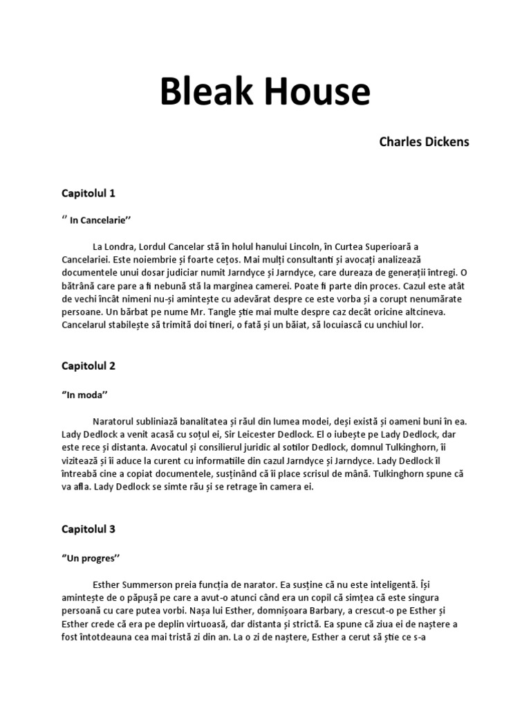 Bleak House Rezumat | PDF
